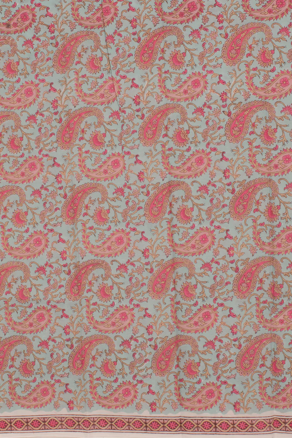 Hand Block Printed Mulmul Cotton 3-Piece Salwar Suit Material
