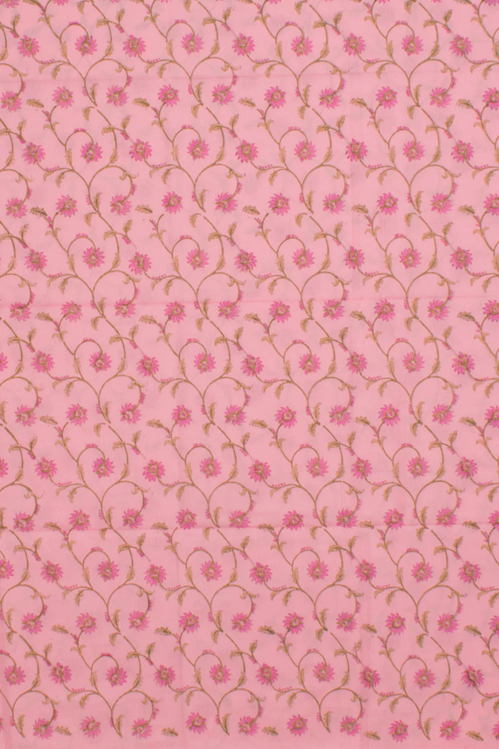 Hand Block Printed Cotton 3-Piece Salwar Suit Material-Rutambhara-RUTAMBHARA