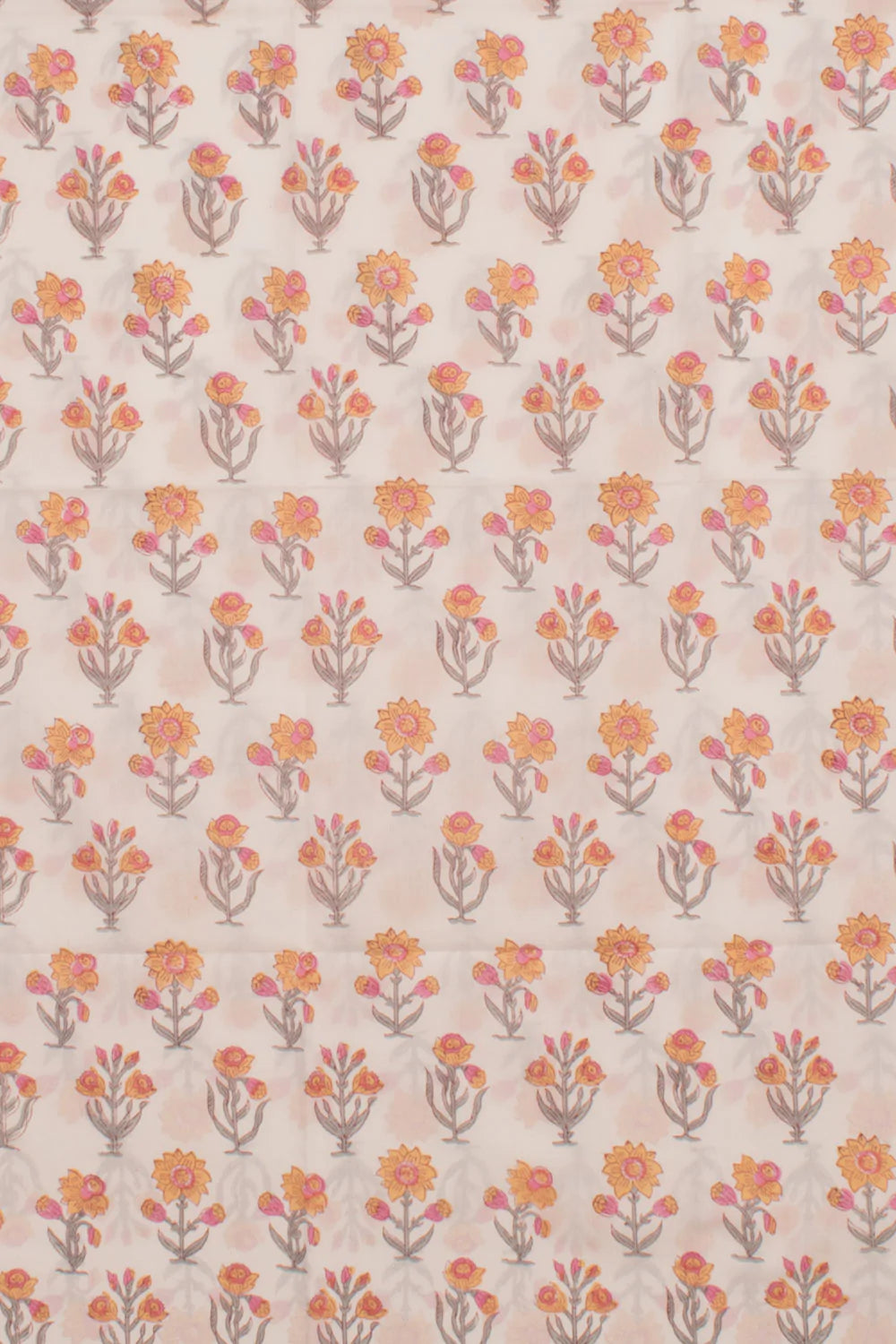 Hand Block Printed Cotton 3-Piece Salwar Suit Material-Rutambhara-RUTAMBHARA