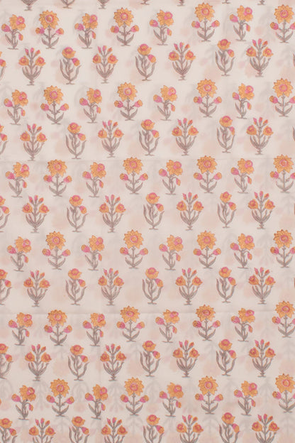 Hand Block Printed Cotton 3-Piece Salwar Suit Material-Rutambhara-RUTAMBHARA