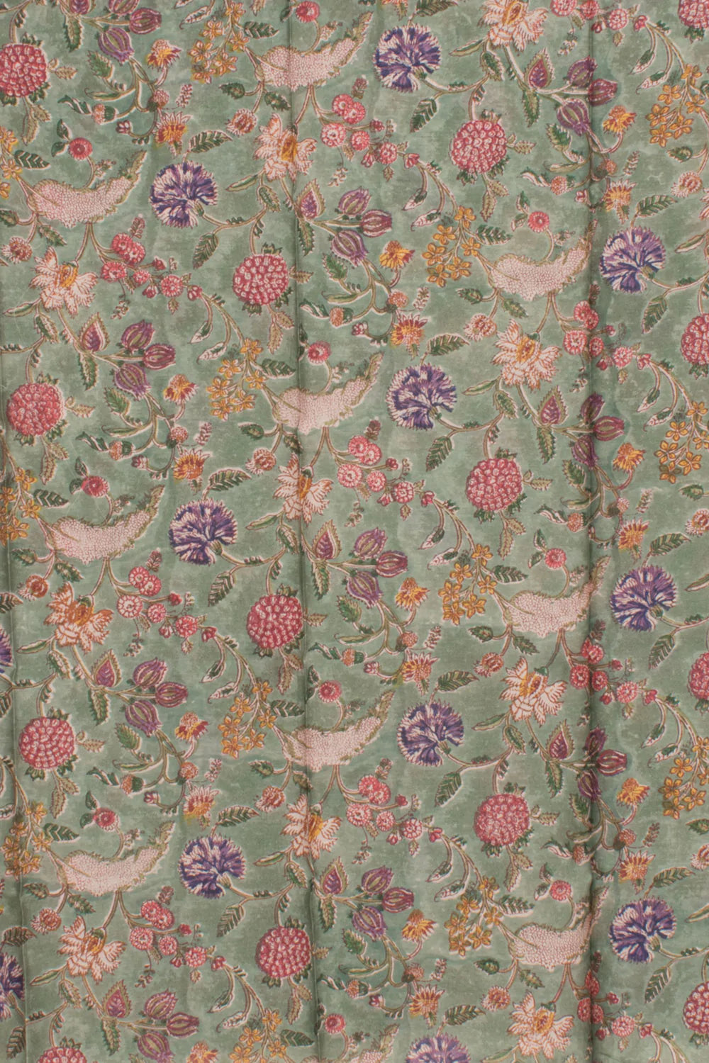 Hand Block Printed Chanderi 3-Piece Salwar Suit Material-Rutambhara-RUTAMBHARA