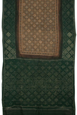Handcrafted Ajrakh and Bandhani Chanderi Saree-Rutambhara-RUTAMBHARA