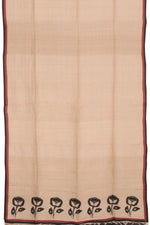 Hand Embroidered Half and Half Tussar Silk Saree-Rutambhara-RUTAMBHARA