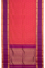Eevara Orange Purple Kancheevaram Heirloom Silk Saree-Rutambhara-Pink-RUTAMBHARA