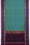 Eevara Aqua Blue Purple Kancheevaram Heirloom Silk Saree