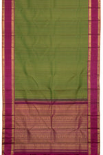 Eevara Green Magenta Kancheevaram Heirloom Silk Saree-Rutambhara-Green-RUTAMBHARA