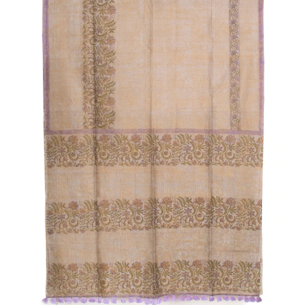 Hand Block Printed Chanderi Silk Cotton Saree