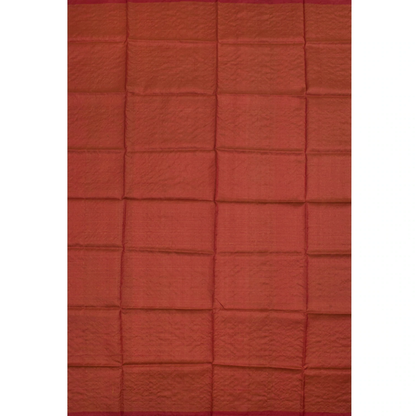 Yellow Handwoven Jamdani Tussar Silk Saree-Rutambhara-RUTAMBHARA