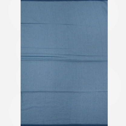 Pastel Blue Handwoven Jamdani Muslin Cotton Saree-Rutambhara-RUTAMBHARA