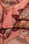 Hand Painted Pen Kalamkari Silk Kurta Material