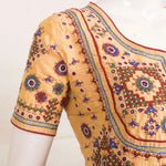 Yellow Hand Embroidered Pure Silk Kutchi Blouse-Rutambhara-RUTAMBHARA