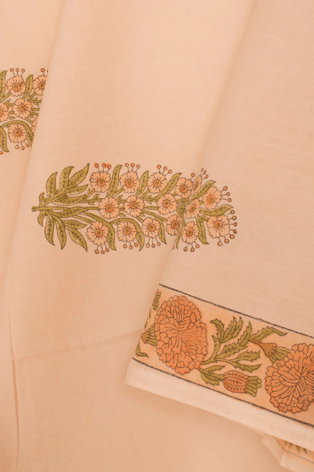 Hand Block Printed Cotton 3-Piece Salwar Suit Material