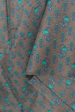 Hand Block Printed Silk Cotton 3-Piece Salwar Suit Material-Rutambhara-RUTAMBHARA