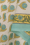 Hand Block Printed Silk Cotton 3-Piece Salwar Suit Material