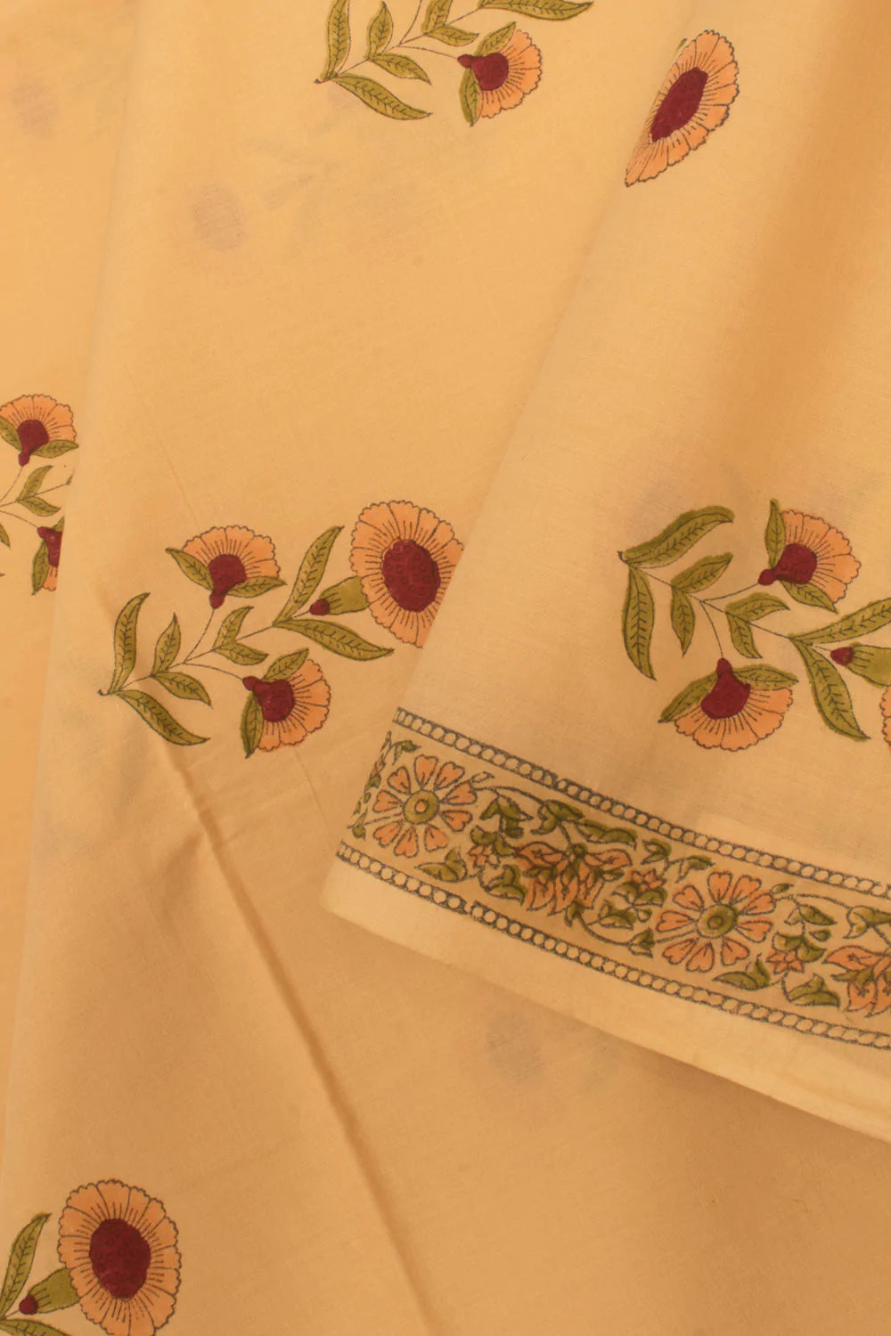 Hand Block Printed Cotton 3-Piece Salwar Suit Material