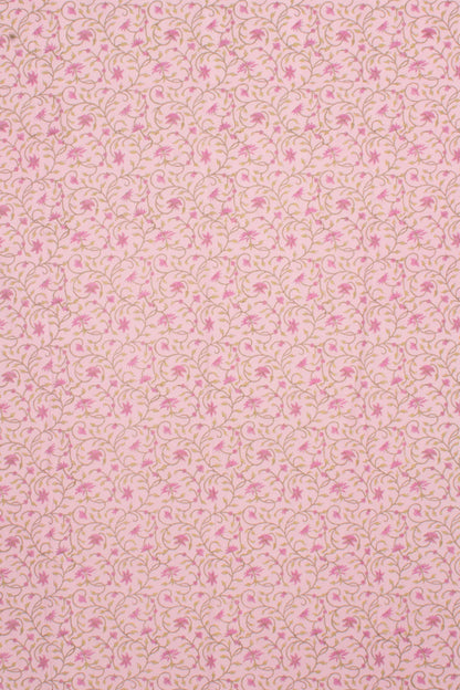 Hand Block Printed Cotton 3-Piece Salwar Suit Material-Rutambhara-RUTAMBHARA