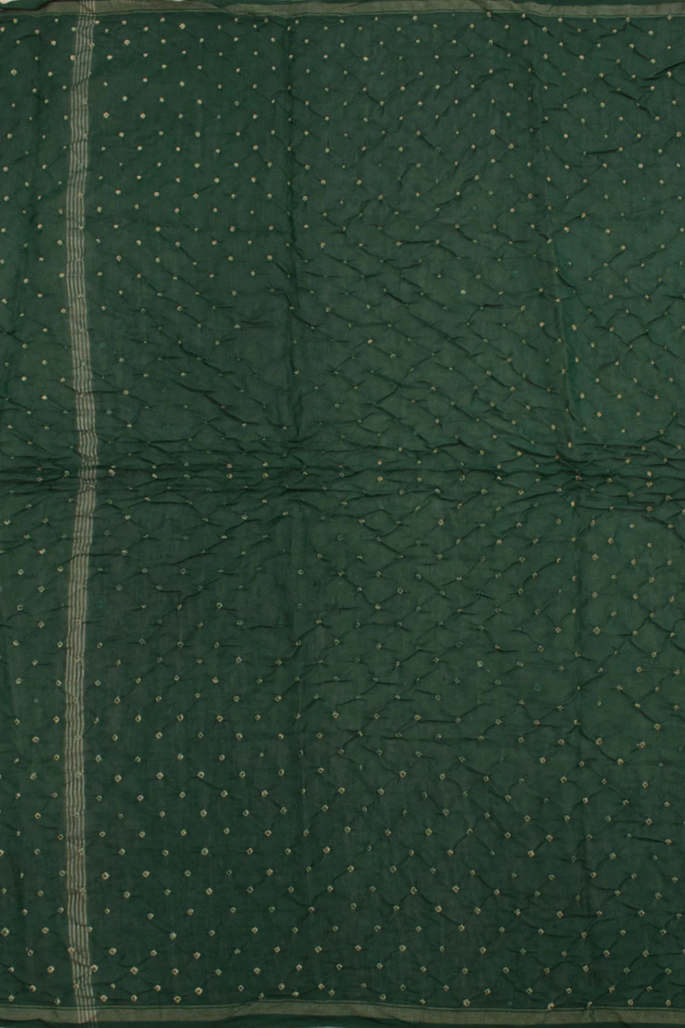 Handcrafted Ajrakh and Bandhani Chanderi Saree-Rutambhara-RUTAMBHARA