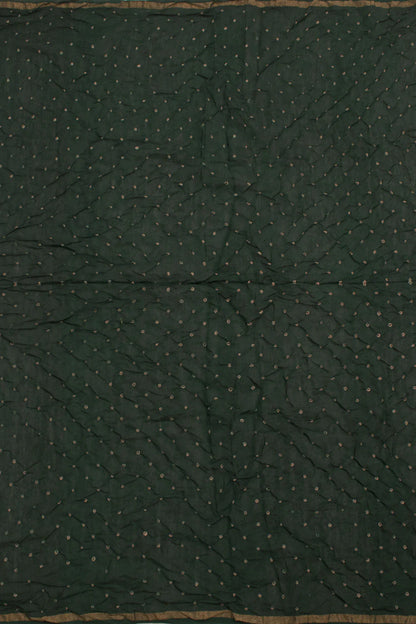 Handcrafted Ajrakh and Bandhani Chanderi Saree-Rutambhara-RUTAMBHARA