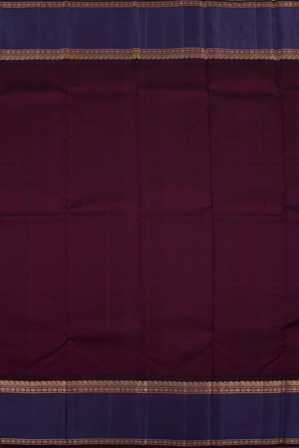 Eevara Aqua Blue Purple Kancheevaram Heirloom Silk Saree