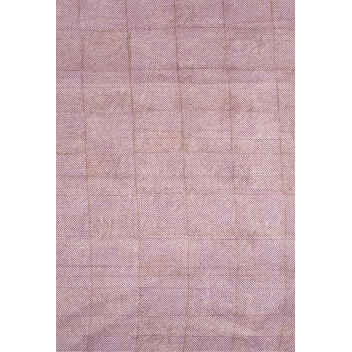 Purple Hand Block Printed Chanderi Silk Cotton Saree