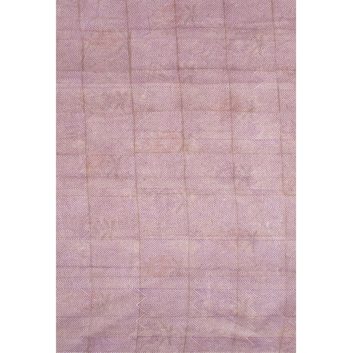 Purple Hand Block Printed Chanderi Silk Cotton Saree