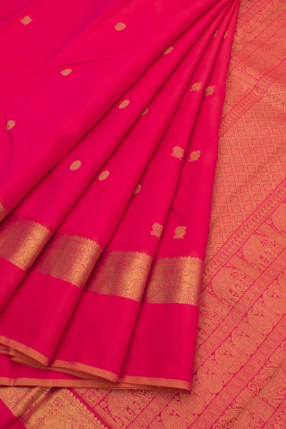 Eevara Pink Kancheevaram Heirloom Silk Saree