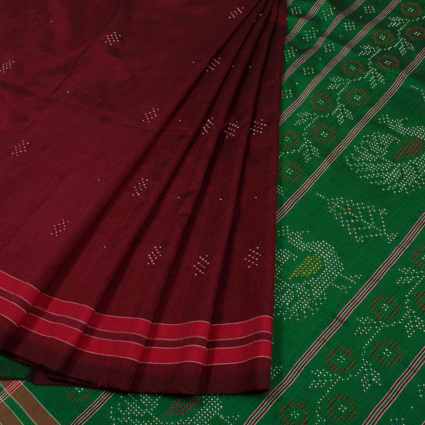 Handwoven Tangaliya Silk Cotton Saree