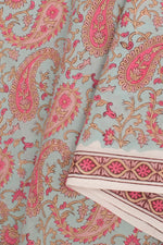 Hand Block Printed Mulmul Cotton 3-Piece Salwar Suit Material-Rutambhara-RUTAMBHARA