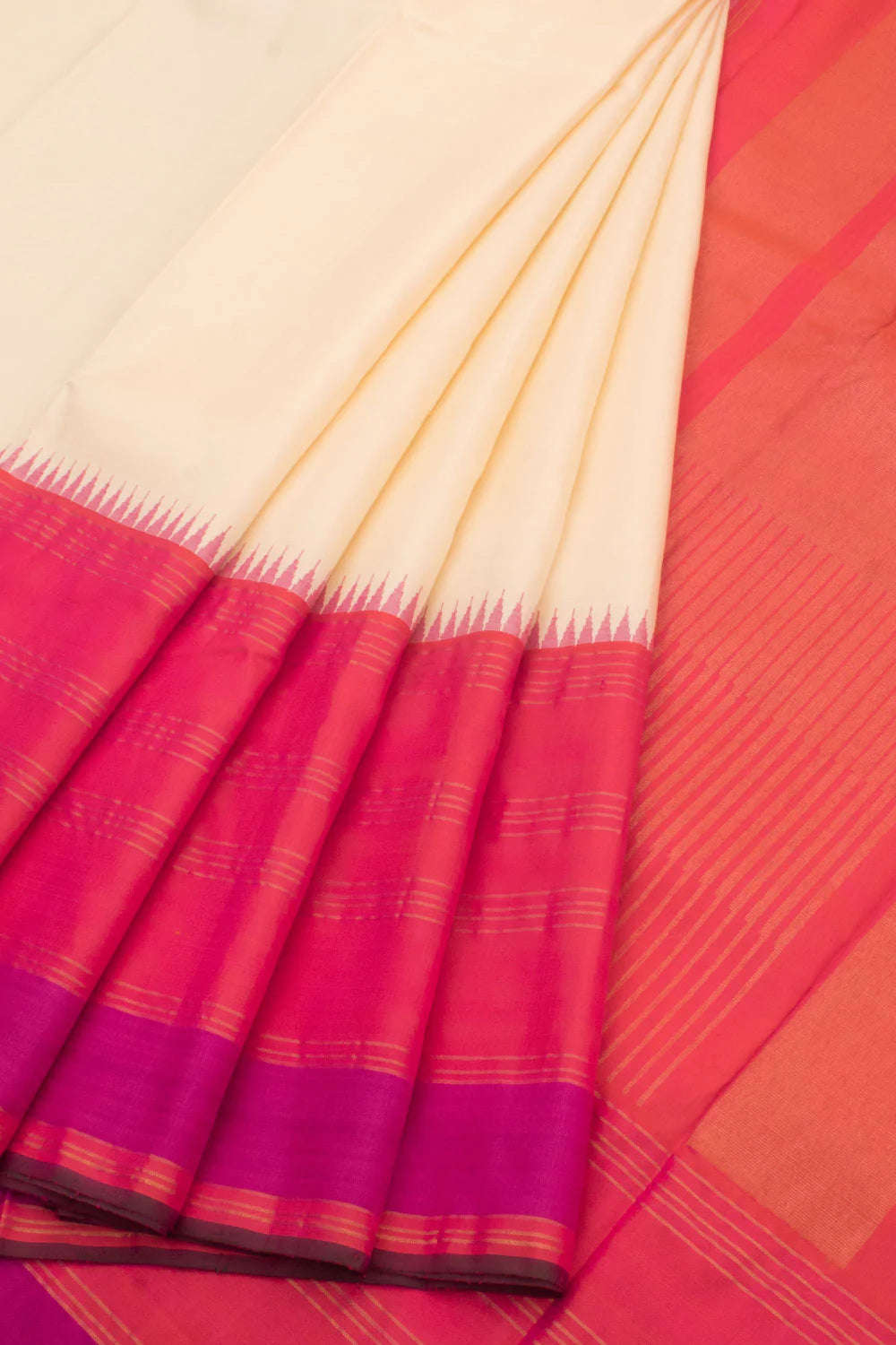 Pure Zari Korvai Kanjivaram Silk Saree