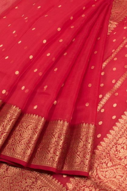 Handloom Chanderi Organza Saree-Rutambhara-RUTAMBHARA