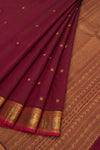 Eevara Burgundy Maroon Kancheevaram Heirloom Silk Saree