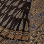 Ajrakh Printed Modal Cotton Saree-Rutambhara-RUTAMBHARA