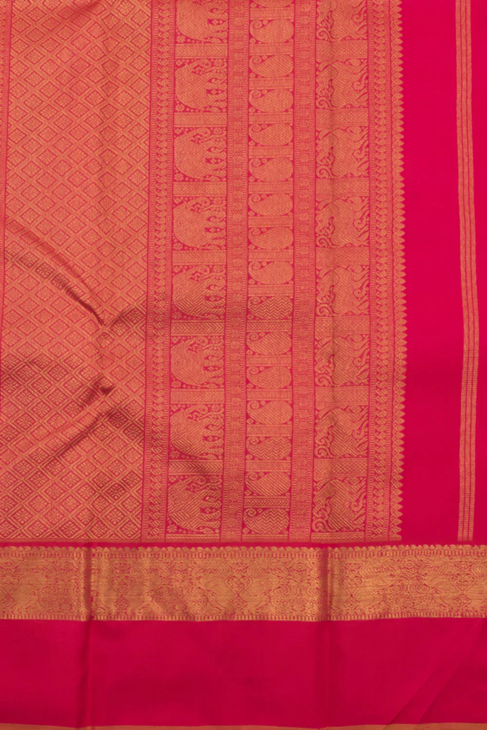 Eevara Pink Kancheevaram Heirloom Silk Saree