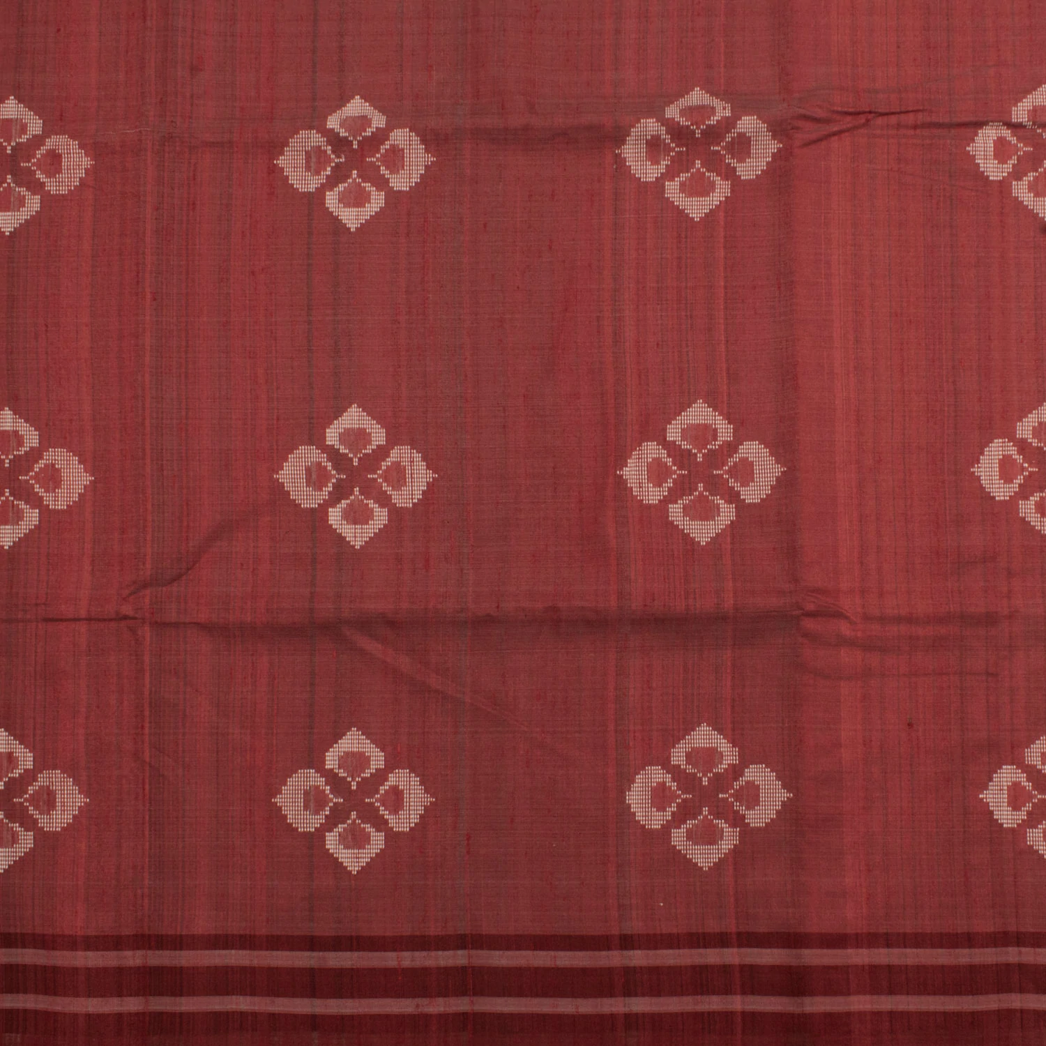 Pure Tussar Silk Saree - Dark Red