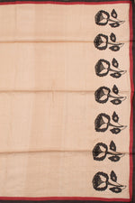 Hand Embroidered Half and Half Tussar Silk Saree-Rutambhara-RUTAMBHARA