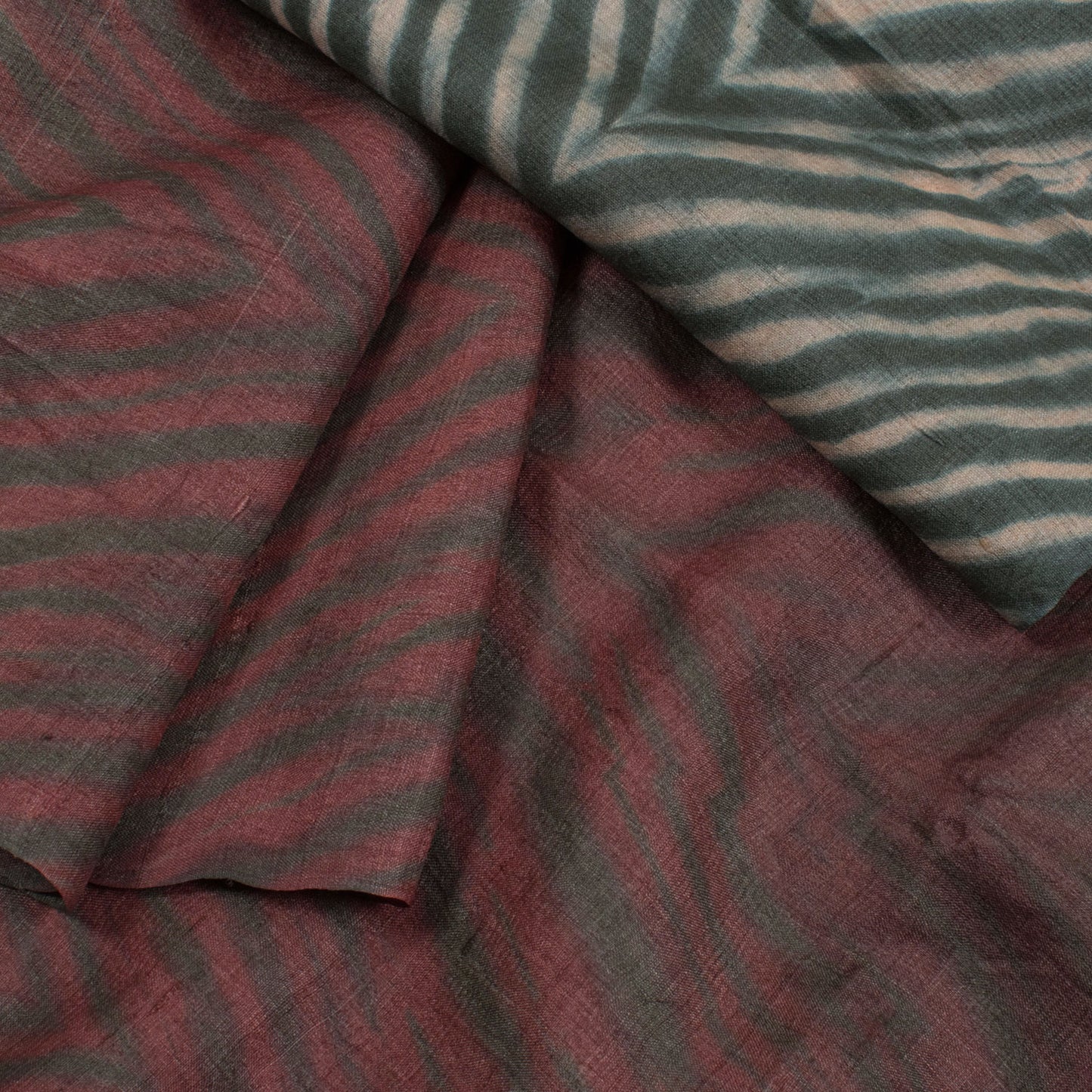 Shibori Ombre Dyed Tussar Silk Saree