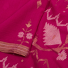 Pink Handwoven Jamdani Muslin Cotton Saree