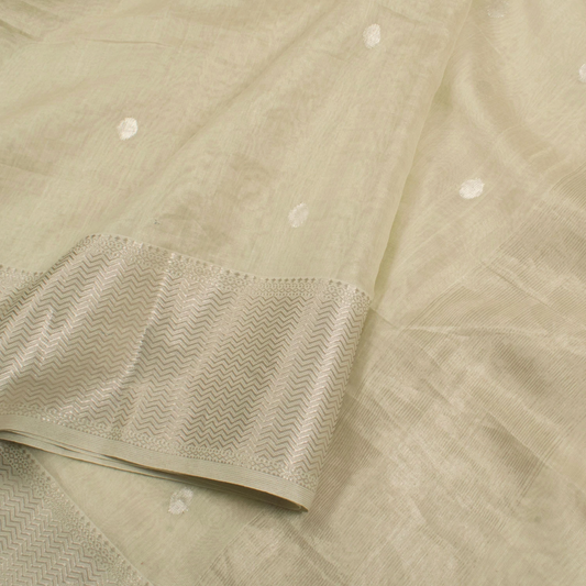 Handwoven Maheshwari Silk Cotton Tissue Saree