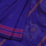 Handwoven Blue Tangaliya Silk Cotton Saree-Rutambhara-RUTAMBHARA