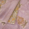Purple Hand Block Printed Chanderi Silk Cotton Saree