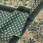 Hand Block Printed Chanderi Silk Cotton Saree-Rutambhara-RUTAMBHARA