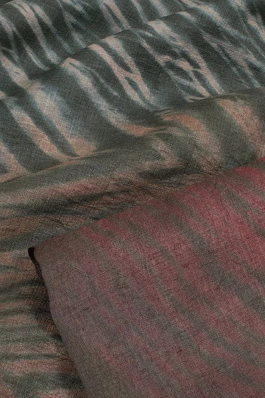 Shibori Ombre Dyed Tussar Silk Saree