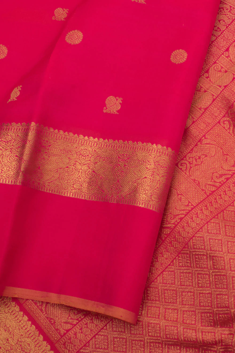 Eevara Pink Kancheevaram Heirloom Silk Saree