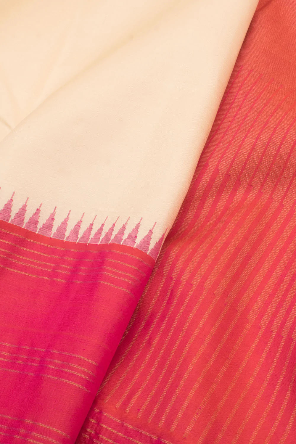 Pure Zari Korvai Kanjivaram Silk Saree