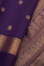 Royal Blue Kanjivaram Silk Saree-Rutambhara-RUTAMBHARA