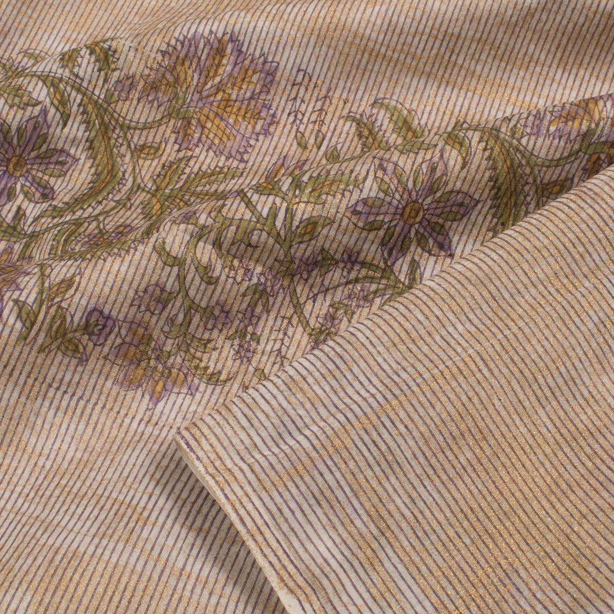 Hand Block Printed Chanderi Silk Cotton Saree