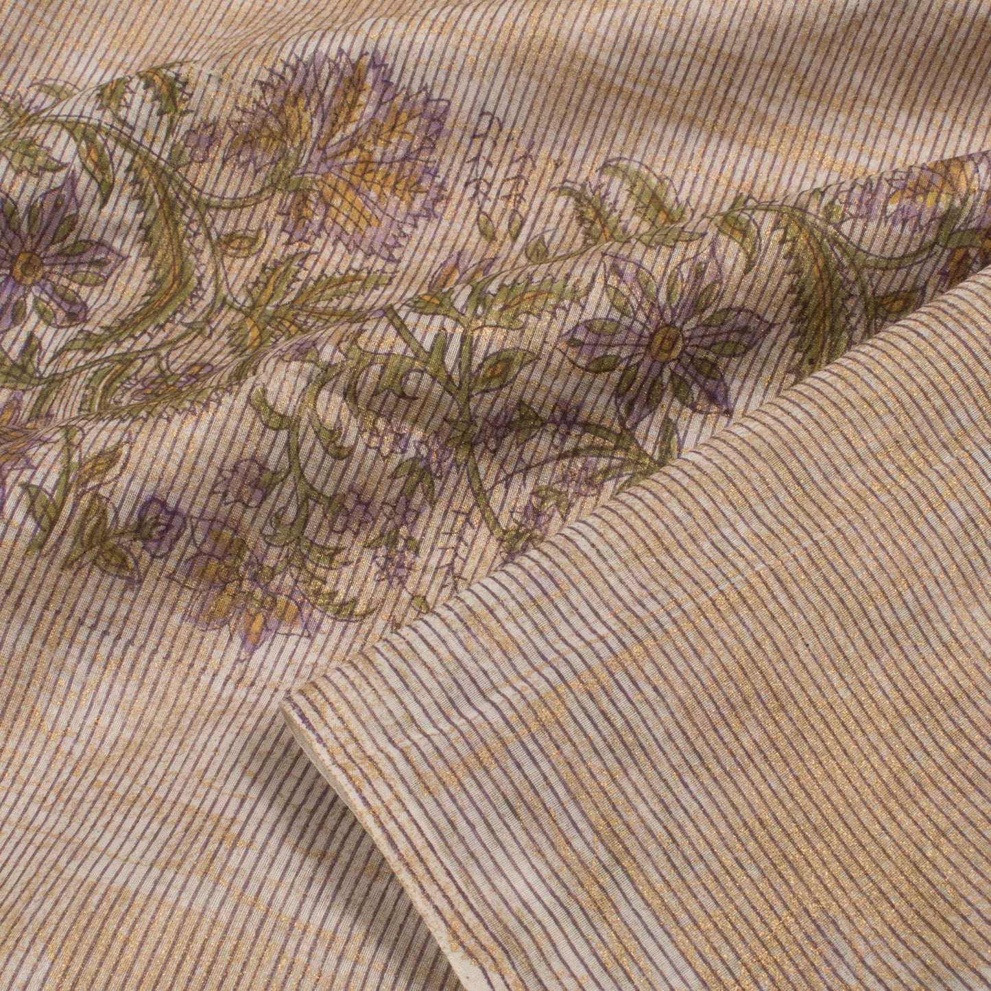 Hand Block Printed Chanderi Silk Cotton Saree