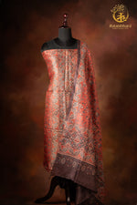 Ushraa - Madder Rust Ajrakh Tussar Silk Suit Set