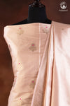 Noushk - Pastel Water Pink Handwoven Pure Katan Silk Banarasi Full Suit                                                                         "
