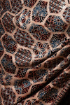 Ushraa - Blush Beige Handcrafted Ajrakh Modal Silk Saree